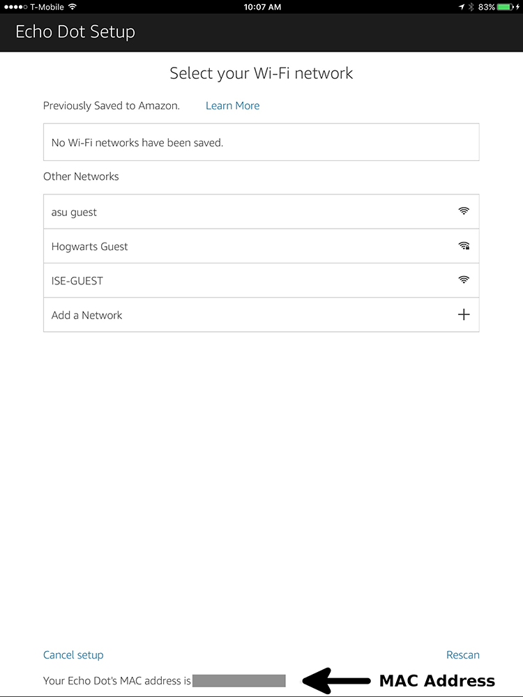 How Do I Connect My Amazon Echo, Dot or Tap Device to ASU WiFi?