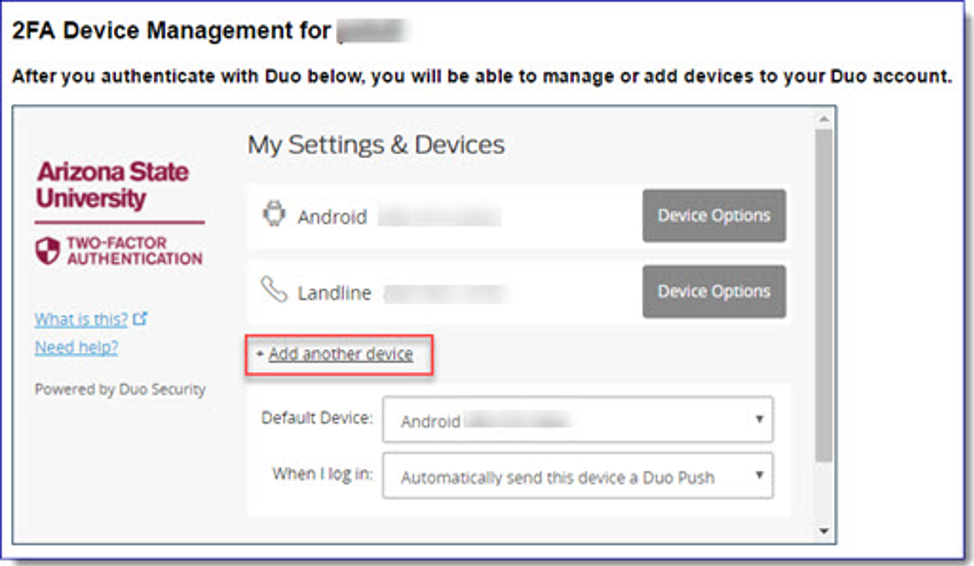 Add a device option