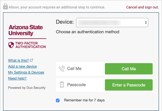DUO authentication options for non-smartphones