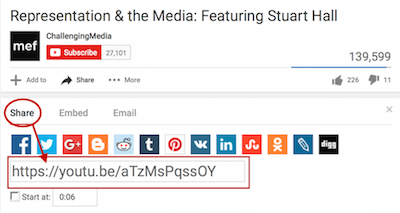 YouTube Share URL