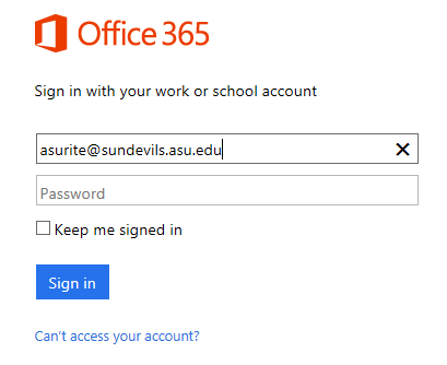 Sign in to my Microsoft 365 account